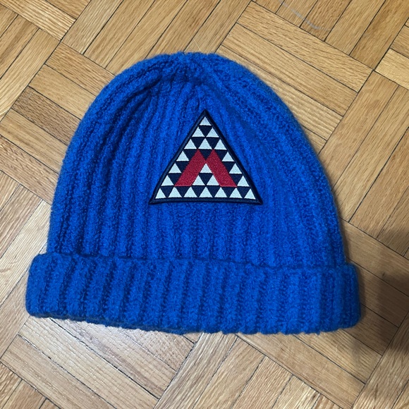 Moncler blue triangle patch beanie - Picture 2 of 5